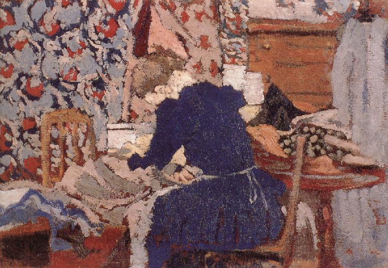 Edouard Vuillard Sewing room Norge oil painting art